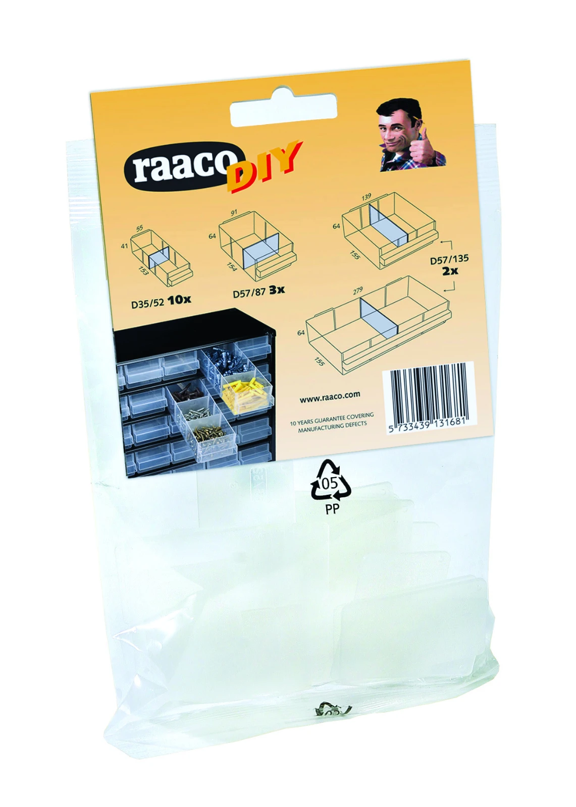 Raaco Tussenschotjes DIY diverse maten (15 stuks)