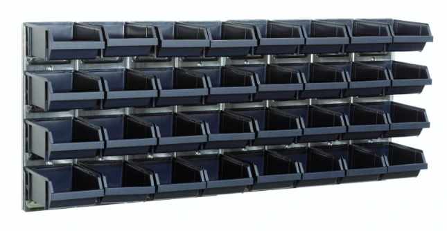 Raaco Wandpanelen voor magazijnbakken - met 32 bakjes