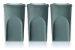 Keden Afvalscheidingsbakken - 3x35L - grijs