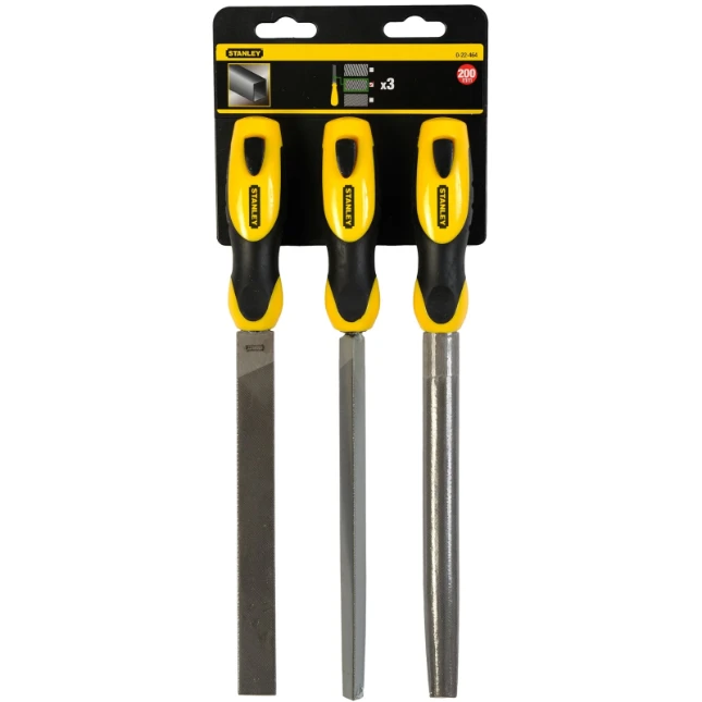Stanley Vijlenset Halfzoet 200 mm (3-delig)