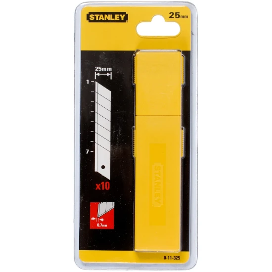 Stanley Afbreekmesjes 25 mm op kaart (10 stuks)