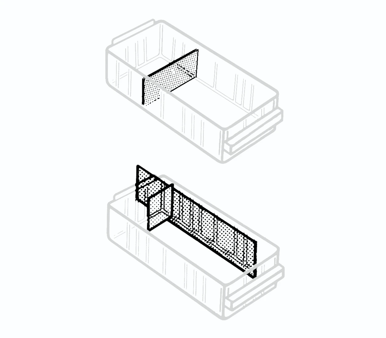 Raaco ESD Tussenschotjes 48x35/64mm (48 stuks)