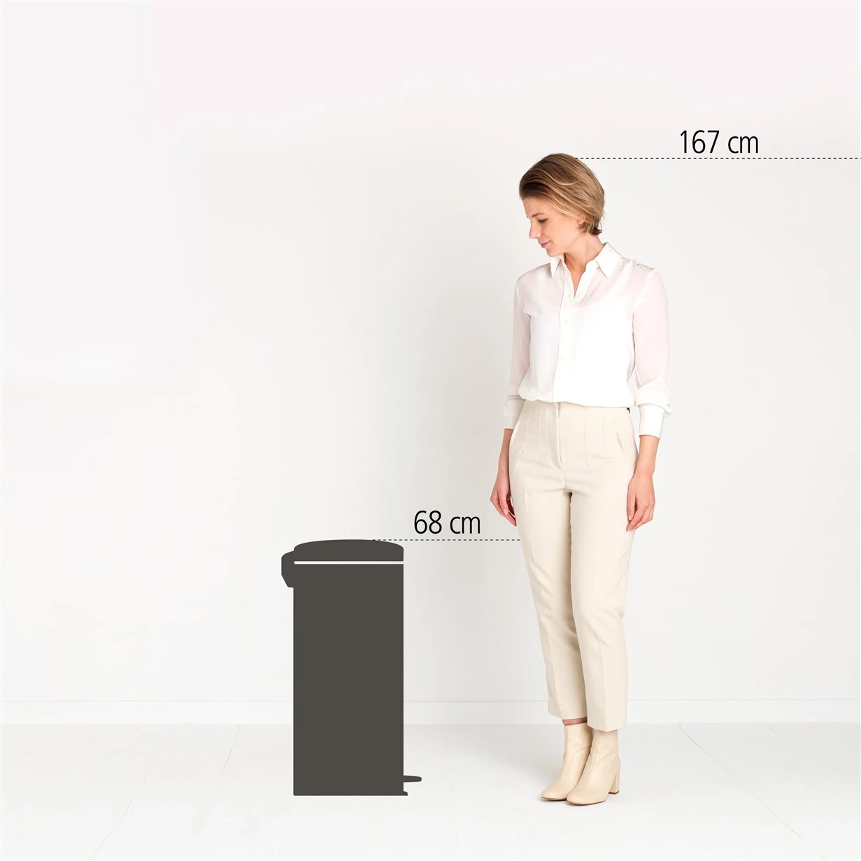 Brabantia Pedaalemmer Newicon 30L - platinum