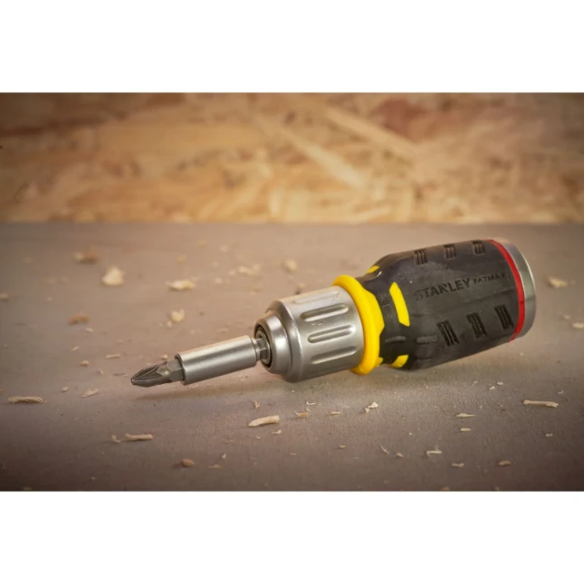 Stanley FatMax Ratelschroevendraaier Stubby (incl. 6 bits)