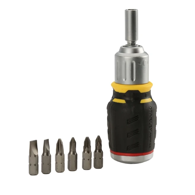 Stanley FatMax Ratelschroevendraaier Stubby (incl. 6 bits)