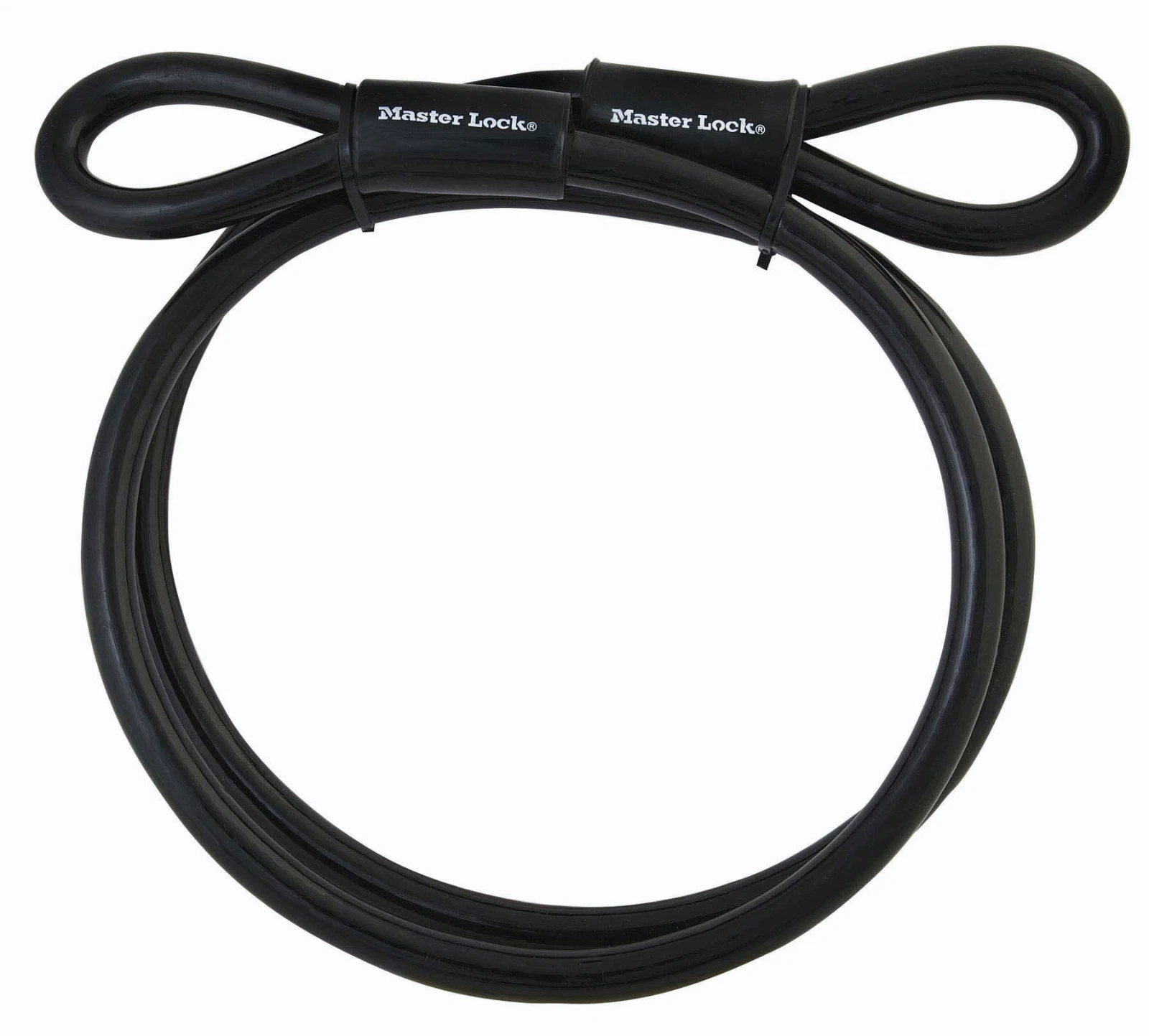MasterLock Staalkabel met lussen 3m x O10mm zwart vinyl