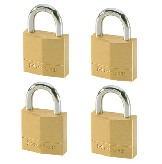 MasterLock Hangslot 30mm goud - massief messing (4 stuks)
