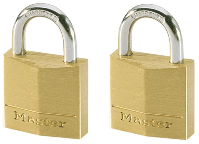 MasterLock Hangslot 30mm goud - massief messing (2 stuks)