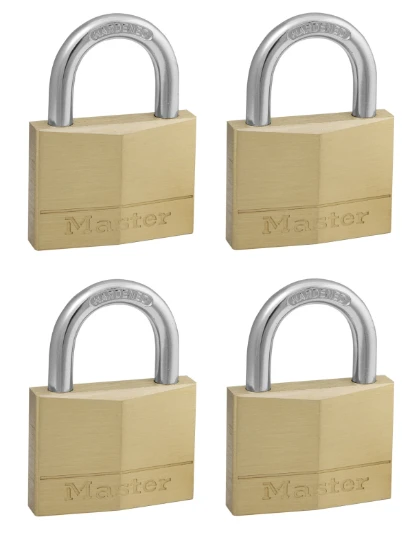 MasterLock Hangslot 50mm goud - beugellengte 25mm (4 stuks)