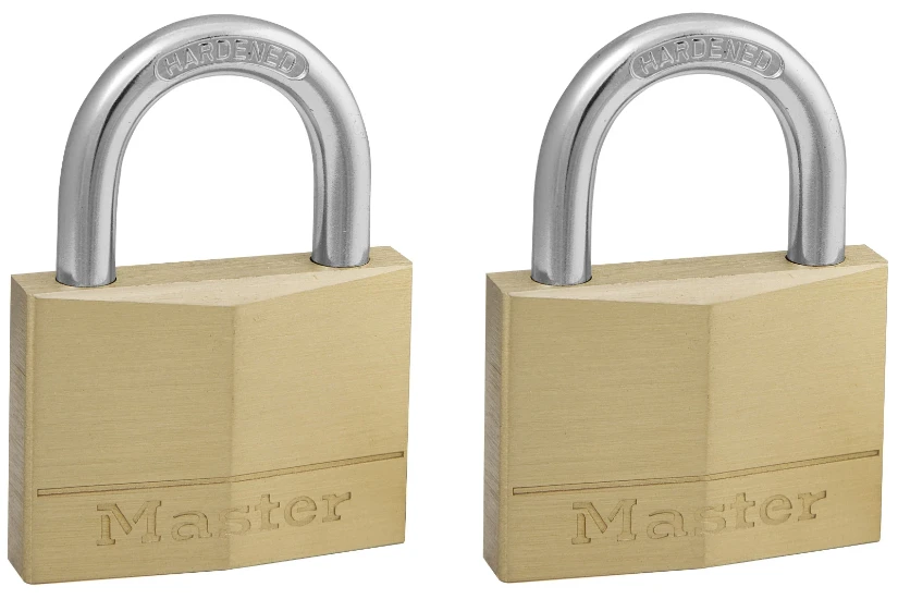 MasterLock Hangslot 50mm goud - beugellengte 25mm (2 stuks)