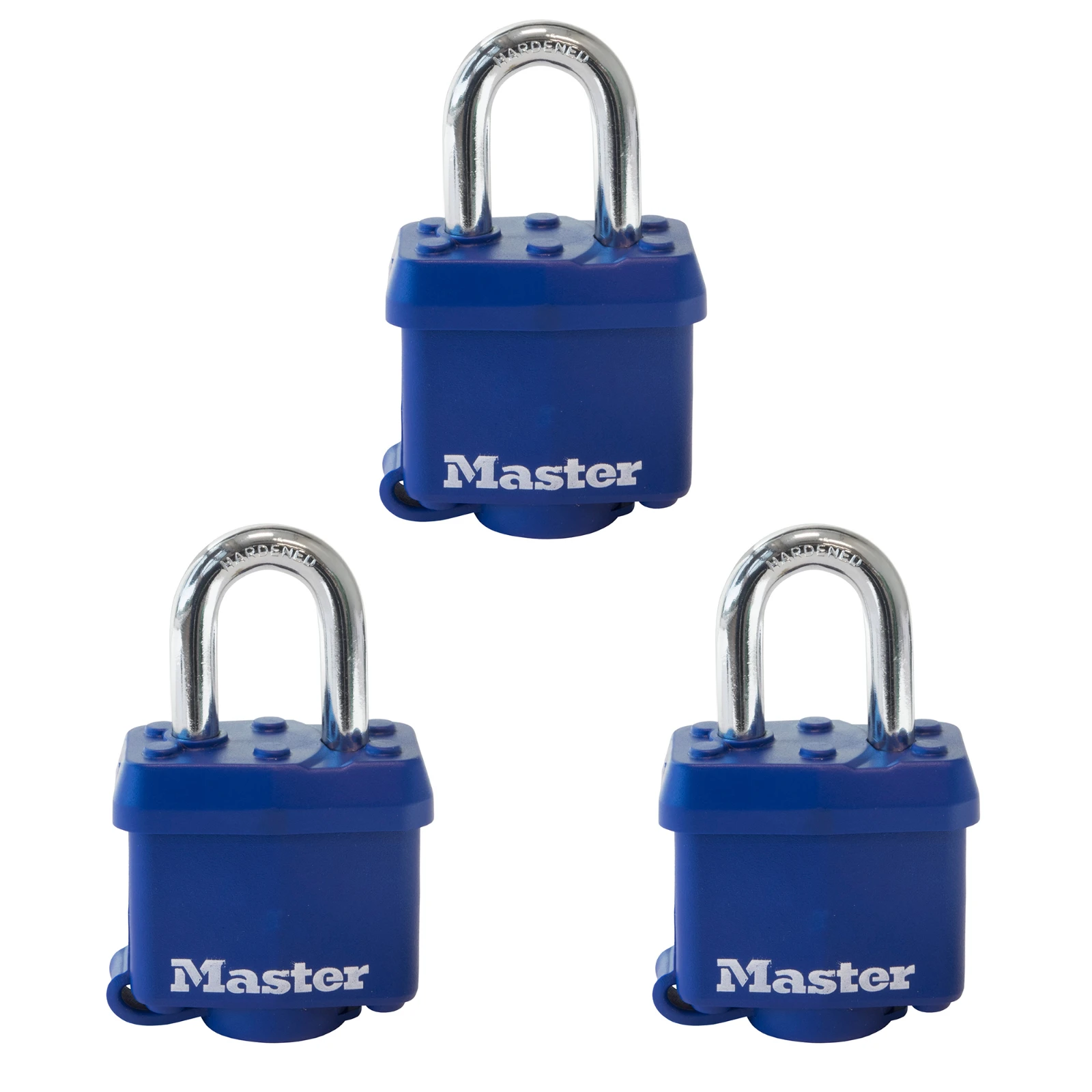 MasterLock Hangslot 40mm blauw - gelamineerd staal (3 stuks)