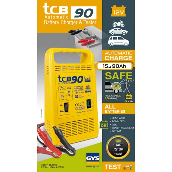 GYS Acculader TCB 90 Automatic 12V 15-90Ah