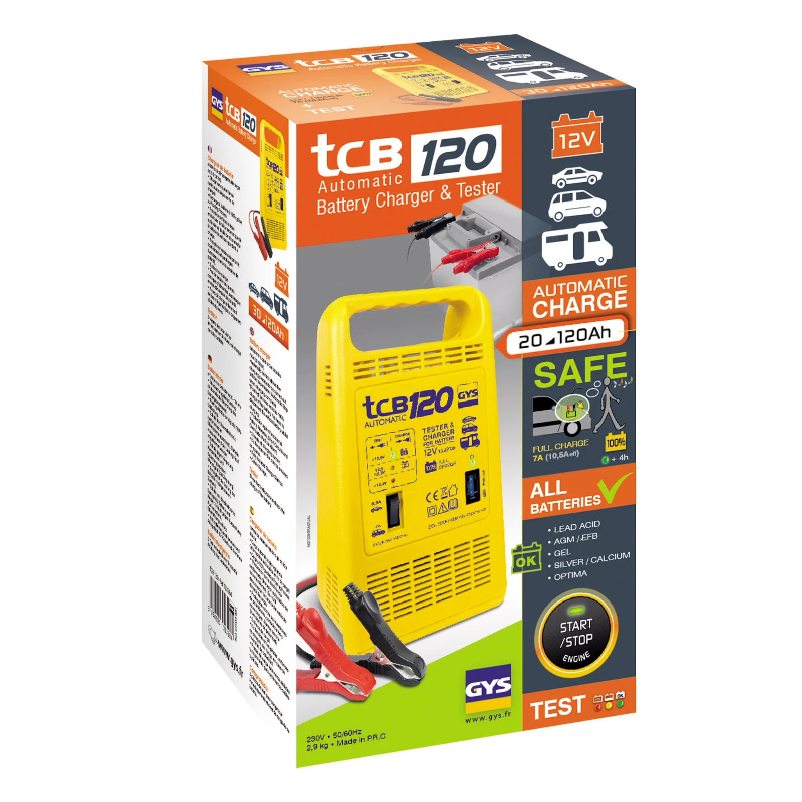 GYS Acculader TCB 120 Automatic 12V 20-120Ah