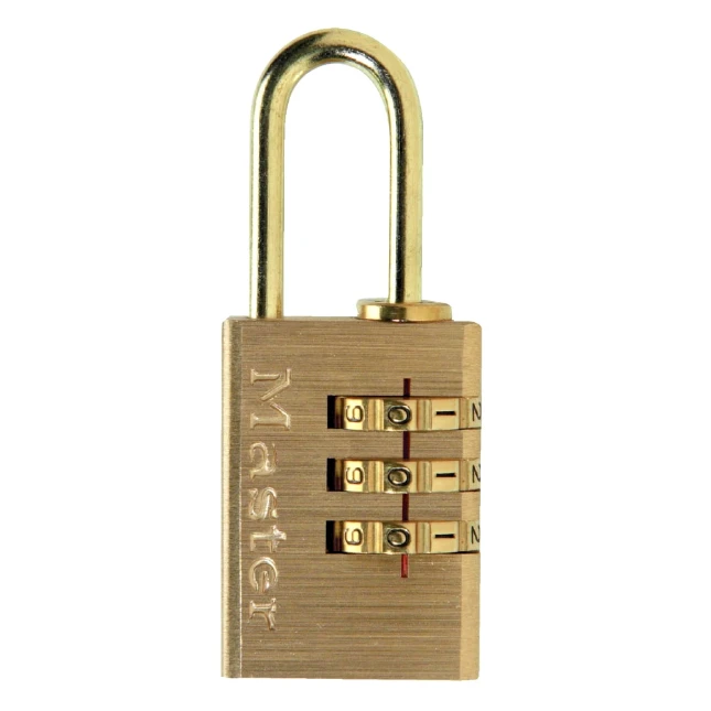 MasterLock Hangslot 20mm met aluminium huis - messing afwerking