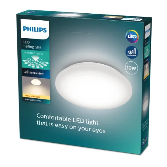 Philips LED-Plafondlamp Moire CL200 10W 27K O240 mm wit