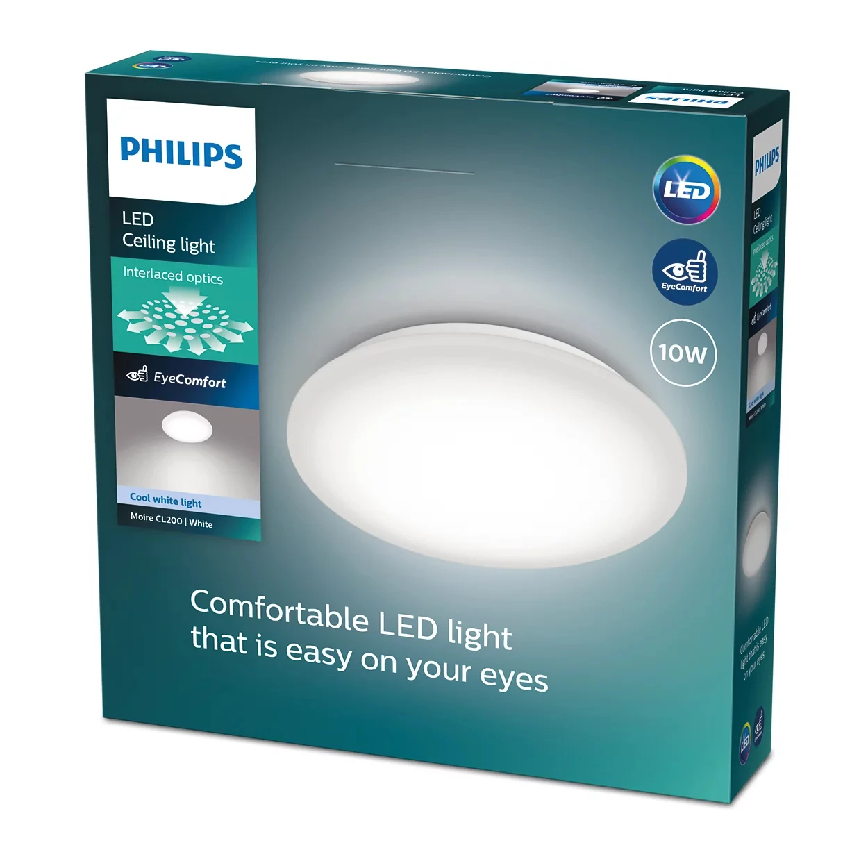 Philips LED-Plafondlamp Moire CL200 10W 40K O240 mm wit