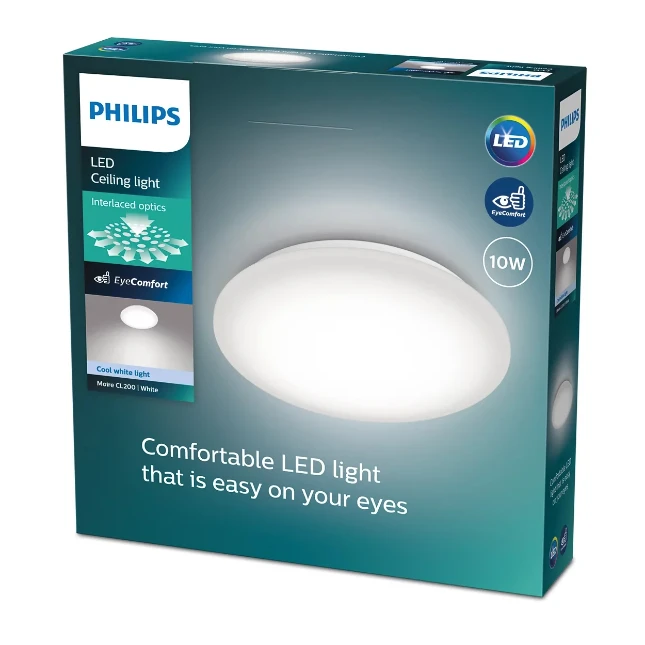 Philips LED-Plafondlamp Moire CL200 10W 40K O240 mm wit