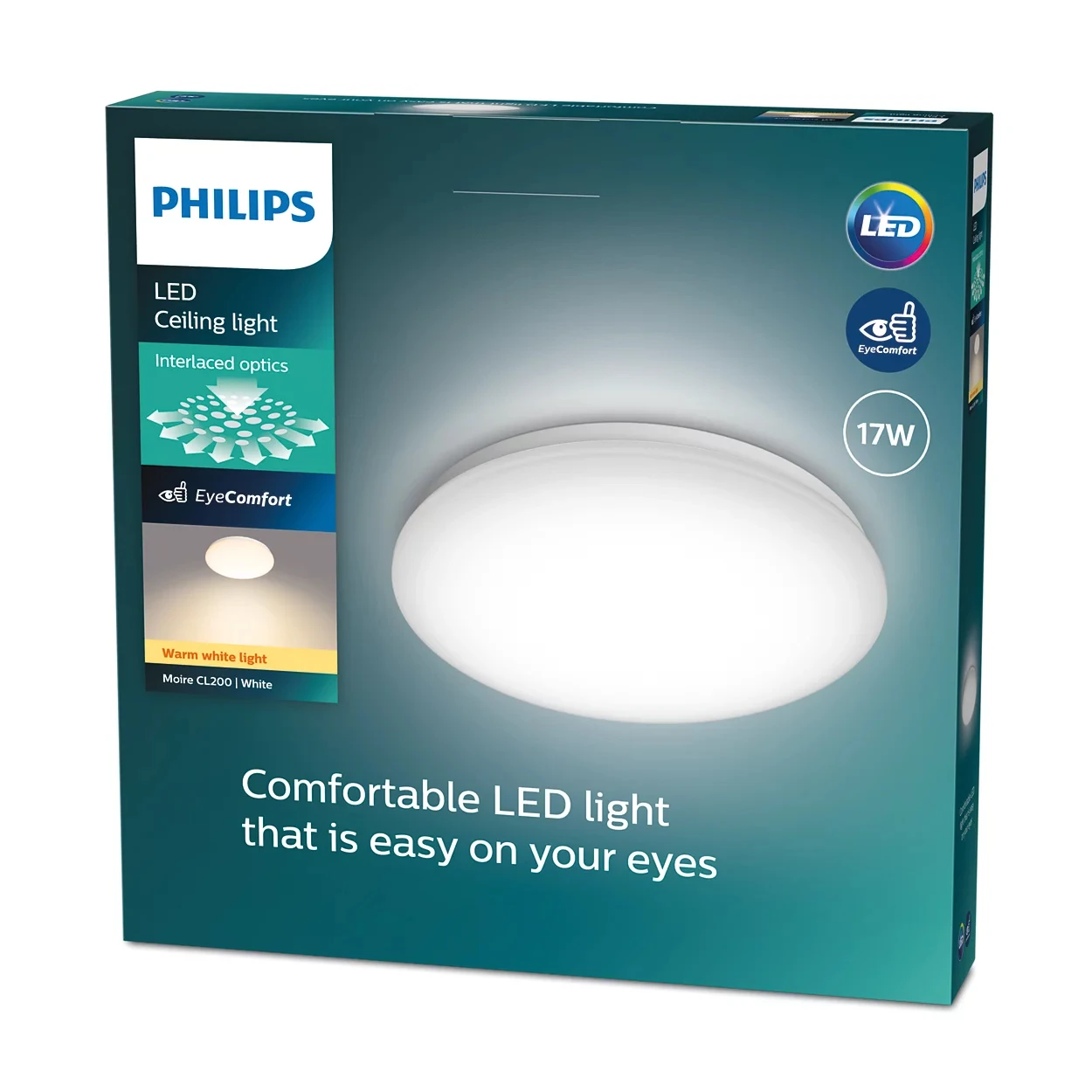 Philips LED-Plafondlamp Moire CL200 17W 27K O320 mm wit