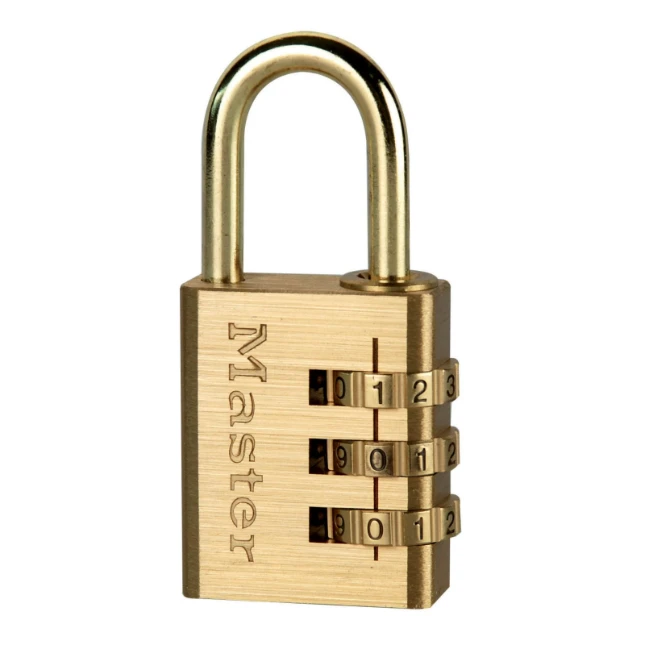 MasterLock Hangslot 30mm met vrije combinatiekeuze - messing afwerking