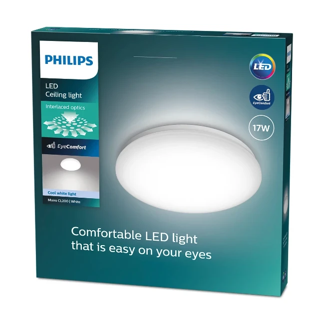 Philips LED-Plafondlamp Moire CL200 17W 40K O320 mm wit