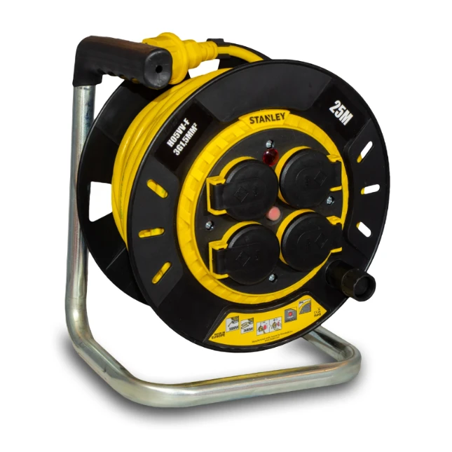 Stanley Kabelhaspel 25m Schuko H05VVF 3x1.5 mm2 (Type E)