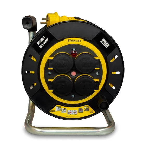 Stanley Kabelhaspel 25m Schuko H05VVF 3x1.5 mm2 (Type E)