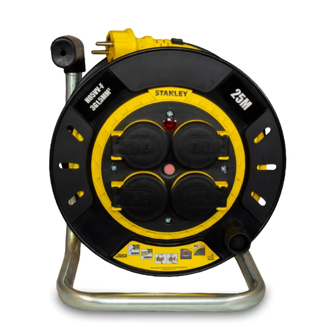 Stanley Kabelhaspel 25m Schuko H05VVF 3x1.5 mm2 (Type E)