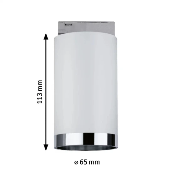 Paulmann URail LED-spot Tube 10W GU10 wit/chroom mat
