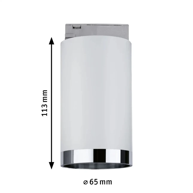Paulmann URail LED-spot Tube 10W GU10 wit/chroom mat