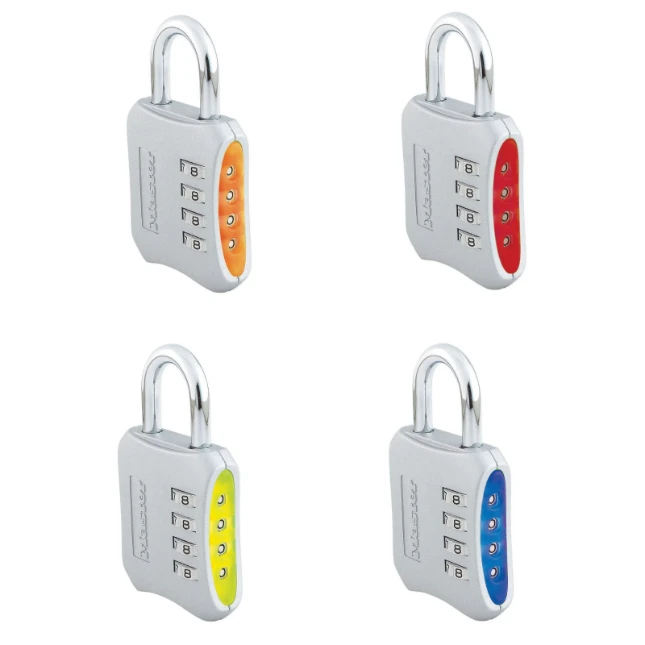 MasterLock Hangslot 4-cijferig O6/50mm - diverse kleuren