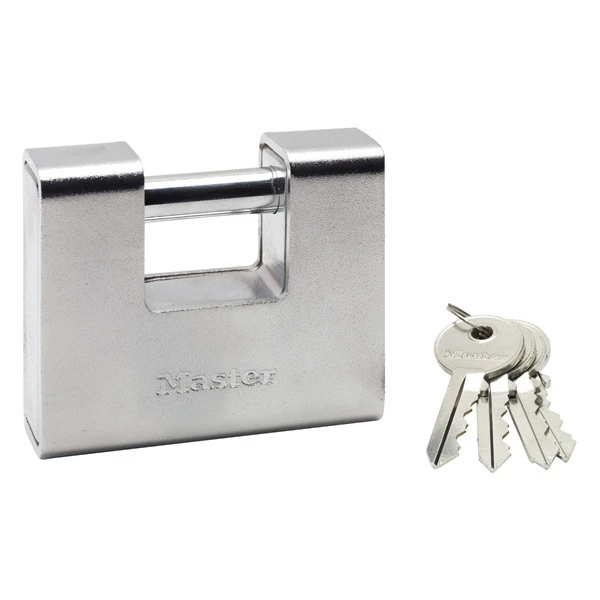 MasterLock Hangslot 90mm gehard staal - rechthoekig