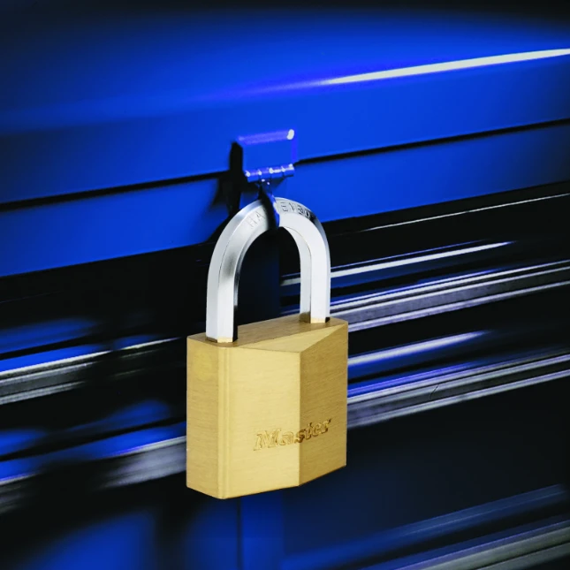 MasterLock Hangslot 40mm goud - 6-kant beugel 23mm