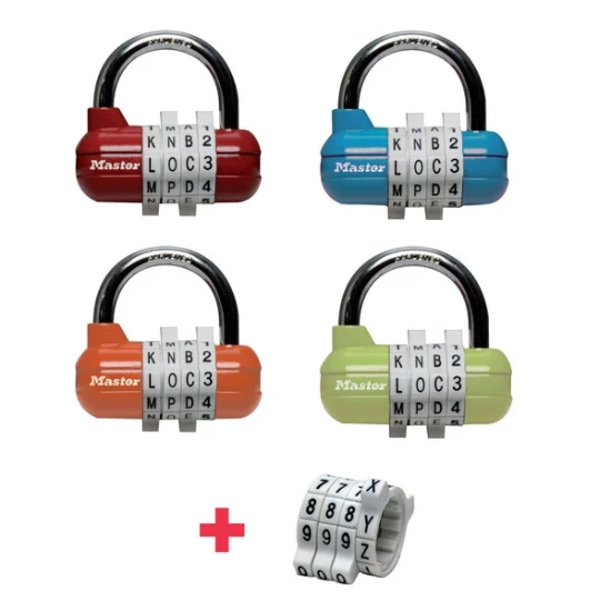MasterLock Hangslot Pro Sport letter- en cijferslot diverse kleuren