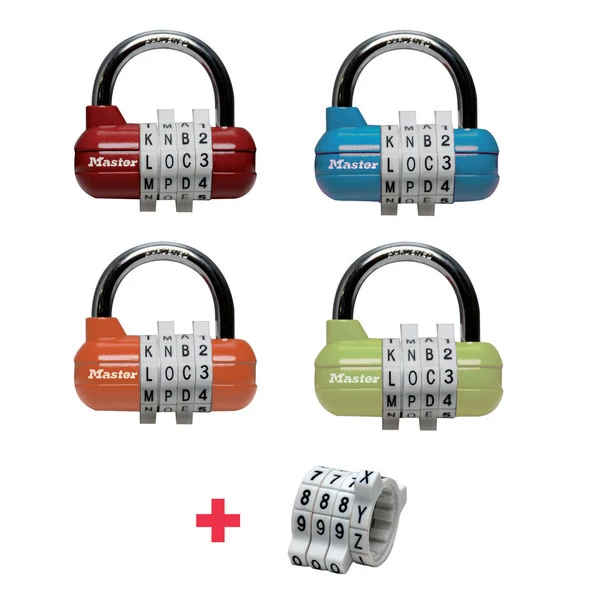 MasterLock Hangslot Pro Sport letter- en cijferslot diverse kleuren