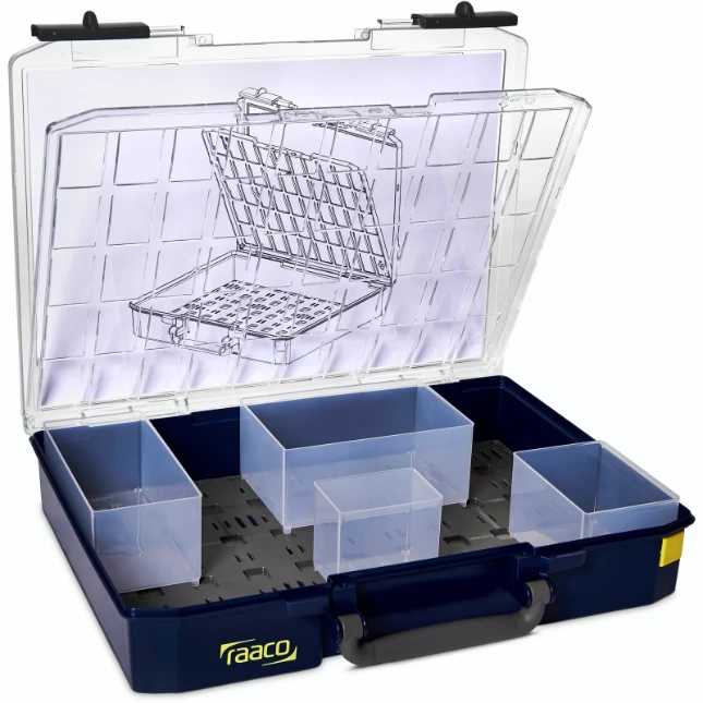 Raaco Assortimentsdoos CarryLite LMS 80 5x10 - dubbele deksel u-profiel