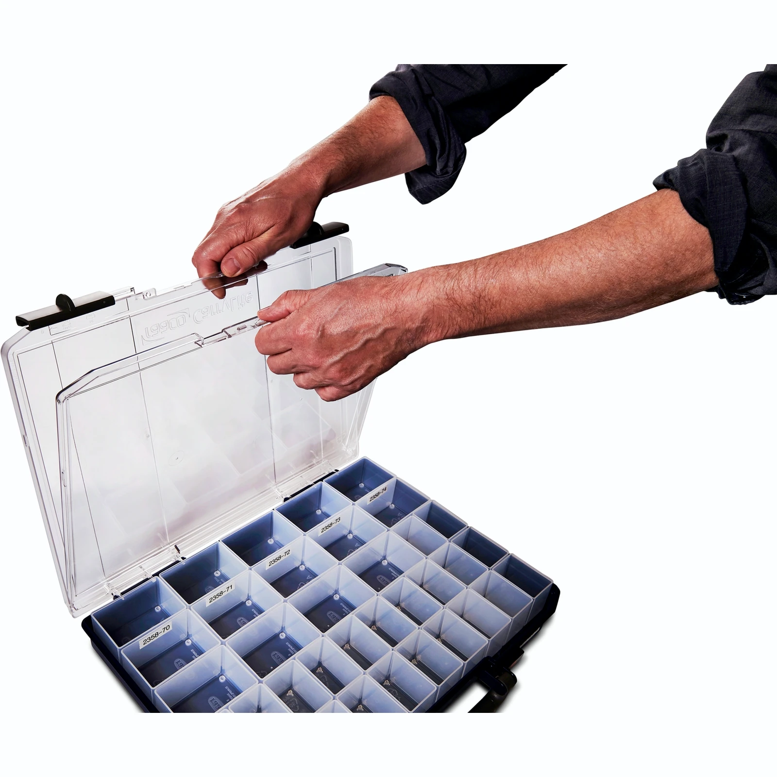 Raaco Assortimentsdoos CarryLite 80 4x8-0 - dubbele deksel u-profiel
