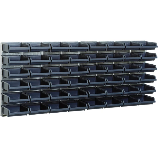 Raaco Wandpanelen voor magazijnbakken - met 48 bakjes