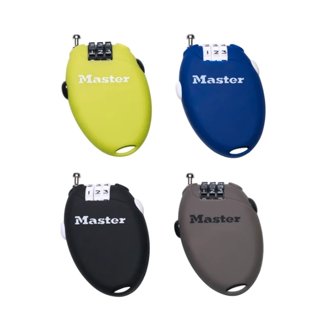 MasterLock Hangslot met cijferslot en oprolbare kabel 70cm