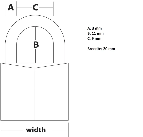 MasterLock-Cadenas massif 120EURD - 4pcs.