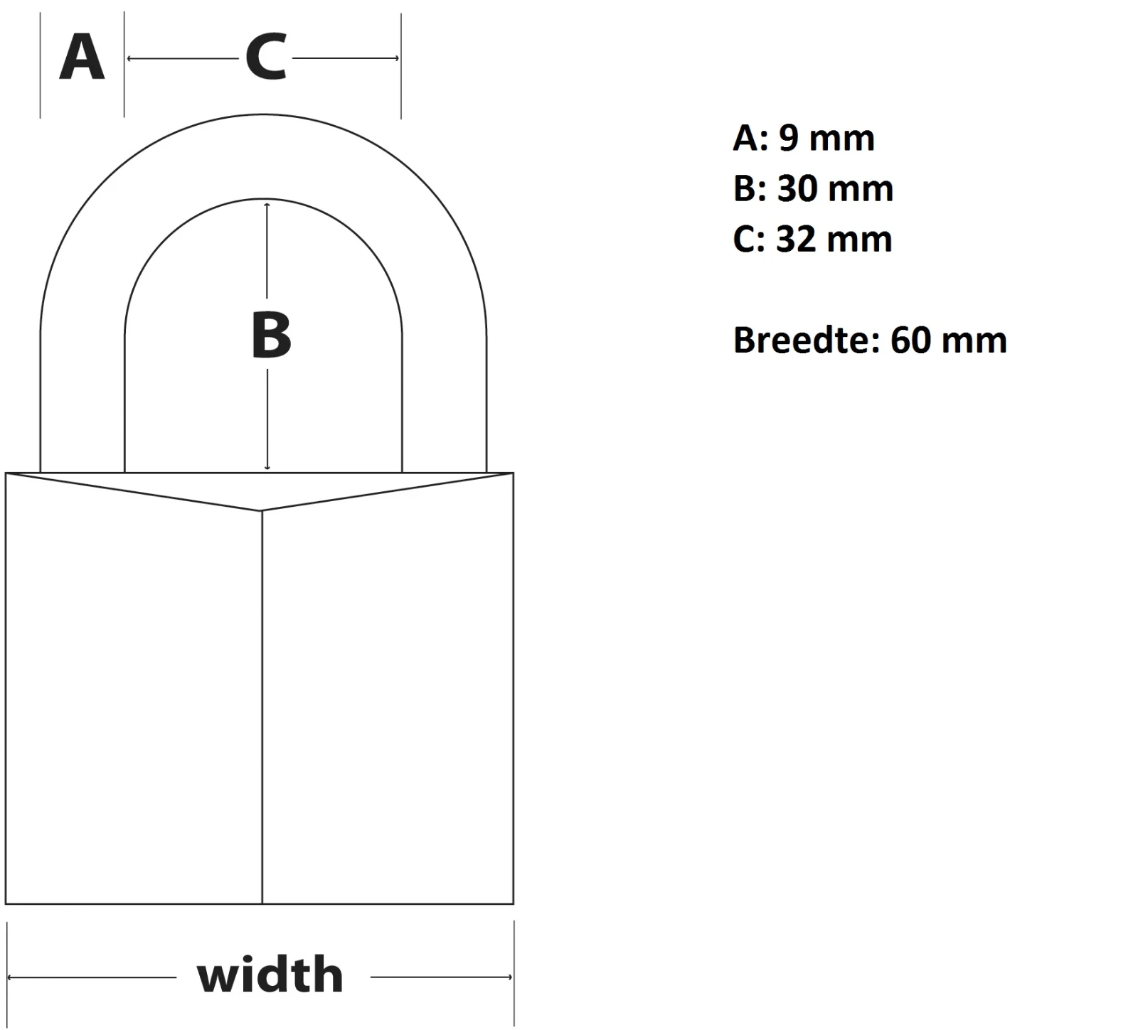 MasterLock-Cadenas massif 160EURD - 60mm