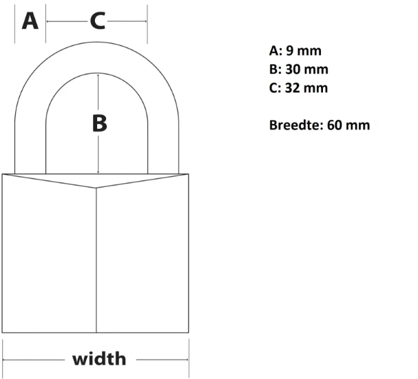 MasterLock-Cadenas massif 160EURD - 60mm