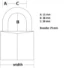 MasterLock Hangslot 70mm goud - massief koper
