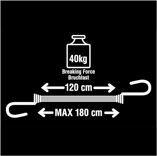MasterLock Snelbinders Twin Wire blauw 1,20m x 8 mm (set van 2)