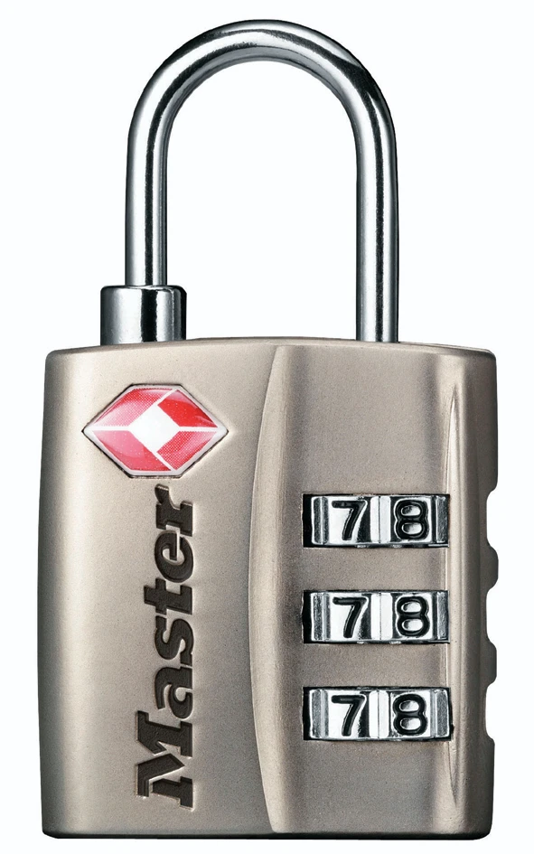 MasterLock TSA hangslot - 4680EURD - 30mm nikkel