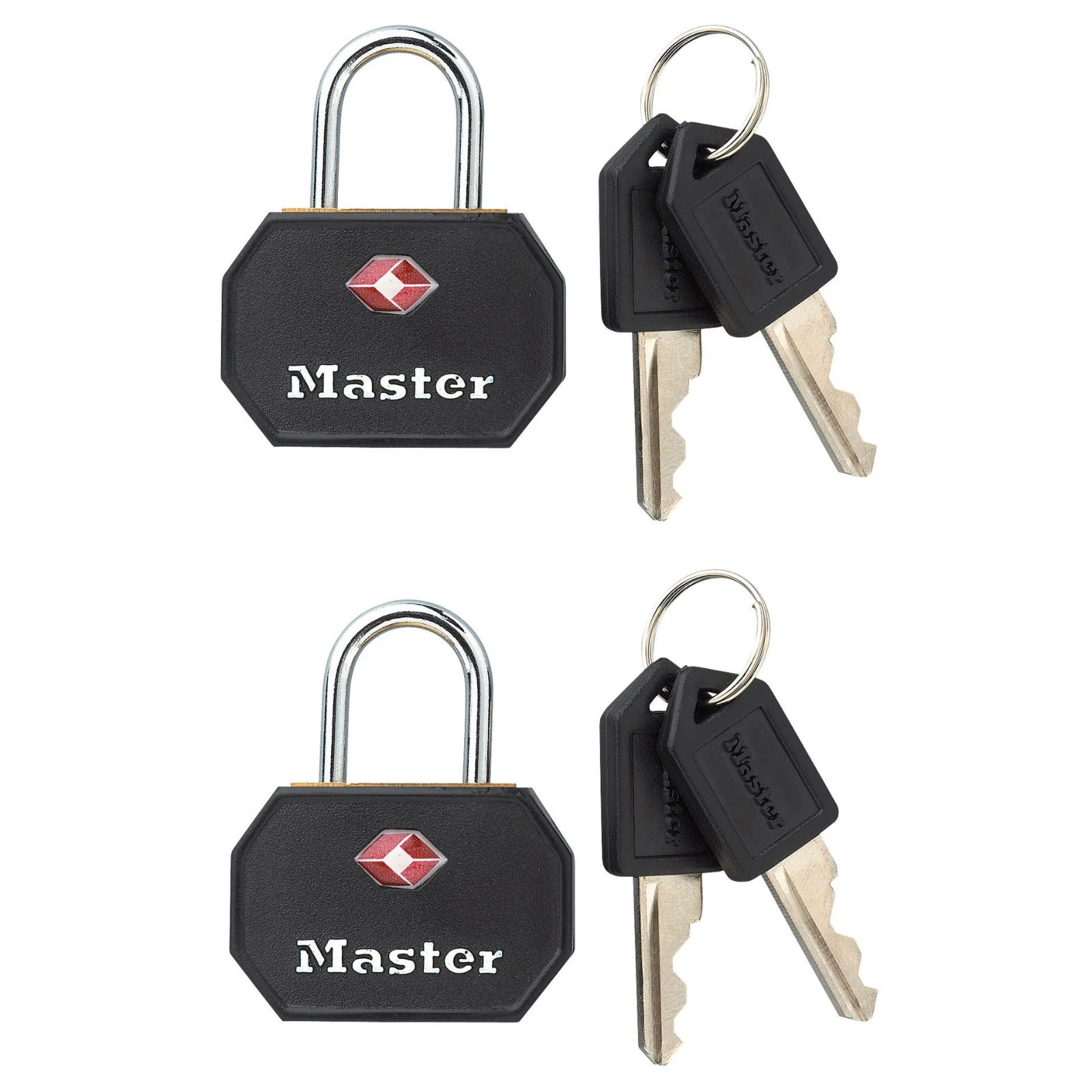 MasterLock Bagegehangslot 32mm zwart (2 stuks)