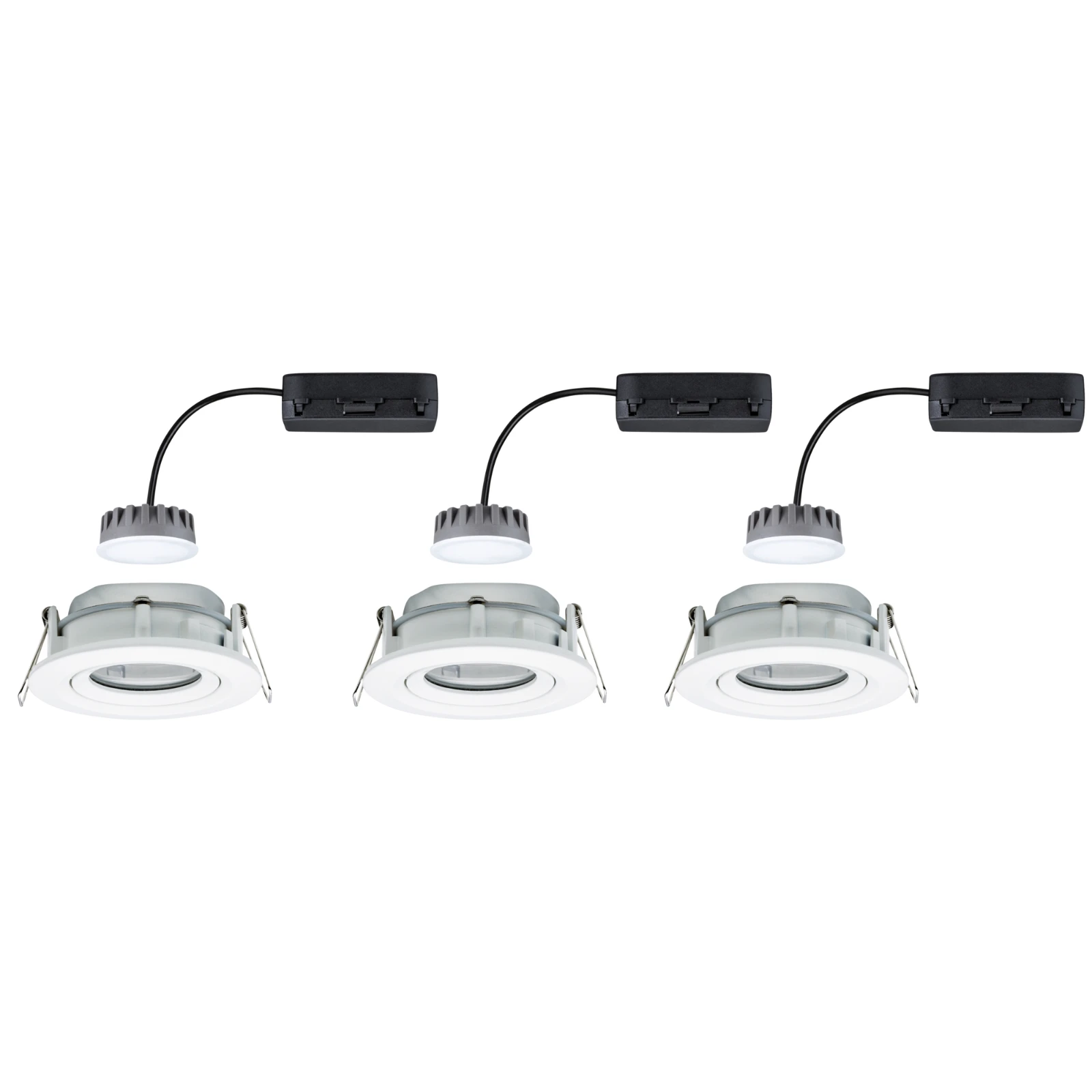 Paulmann LED-inbouwlamp Nova Plus Coin basisset IP65 6W wit O93mm - 3-spots