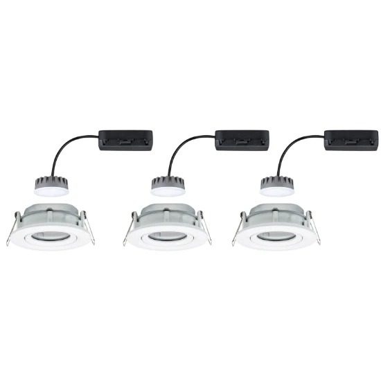 Paulmann LED-inbouwlamp Nova Plus Coin basisset IP65 6W wit O93mm - 3-spots