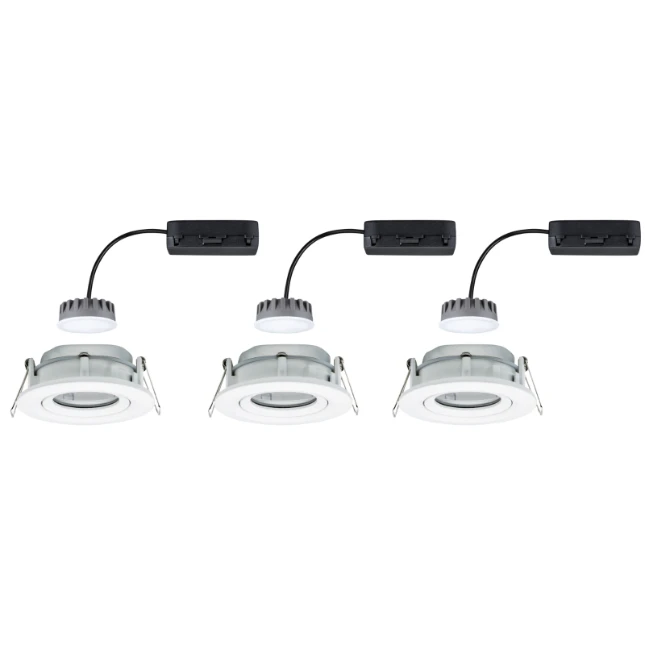 Paulmann LED-inbouwlamp Nova Plus Coin basisset IP65 6W wit O93mm - 3-spots