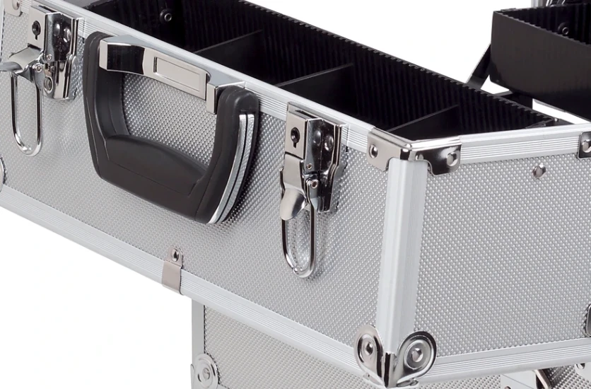 ERRO Aluminium uitklapbare koffer, 4 trays