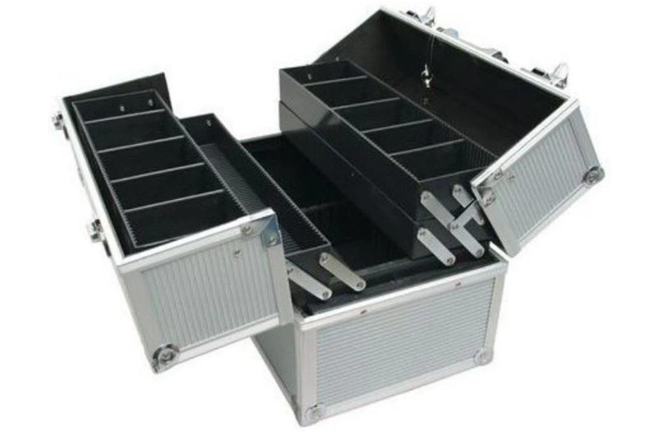 ERRO Aluminium uitklapbare koffer, 4 trays